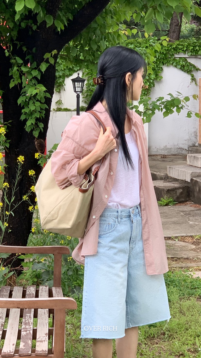 OVER RICH韓國直郵女裝新款26春夏時尚休閑推薦襯衫蕾絲衫OVER RICH襯衫/蕾絲衫