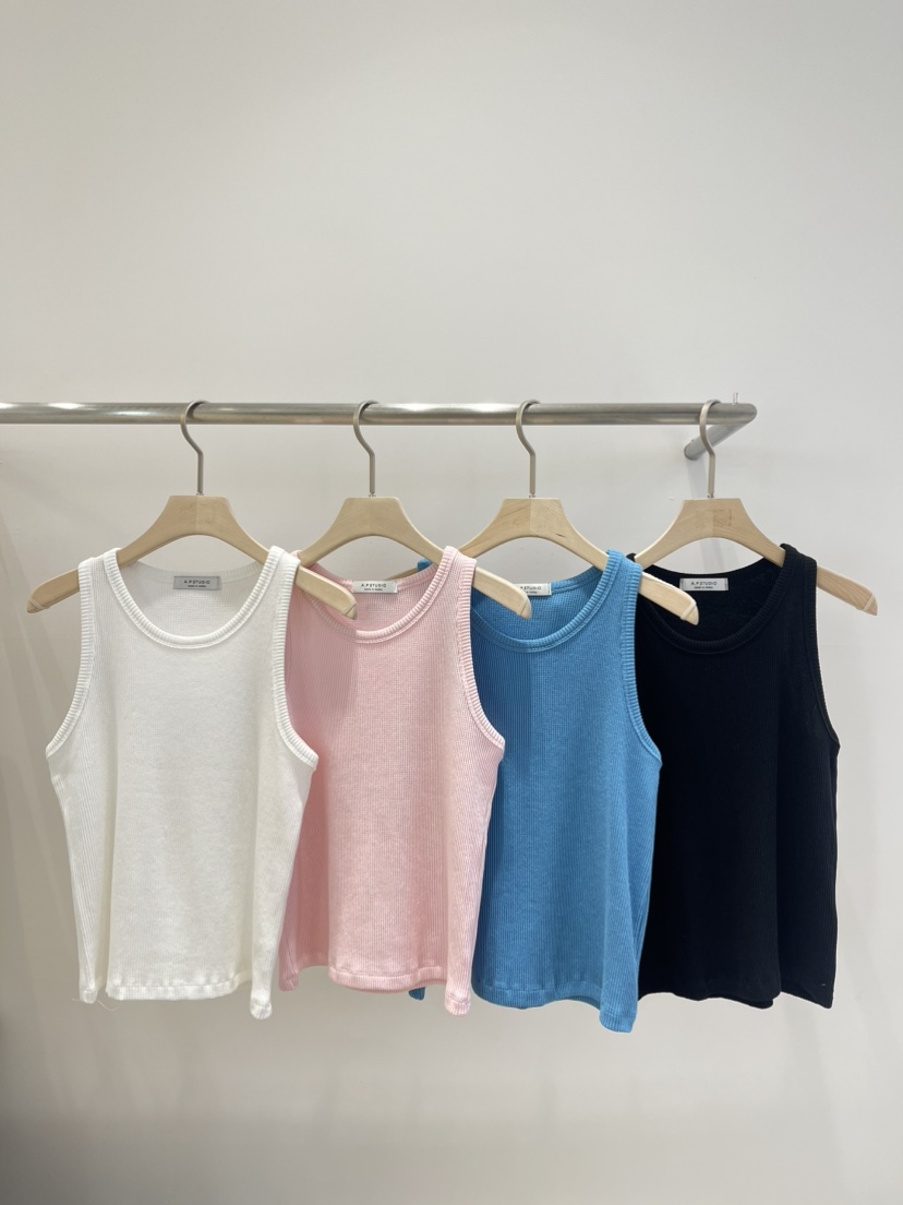 A P-STUDIO韓國直郵女士新品26夏季吊帶背心華夫格格紋A P-STUDIO吊帶/背心