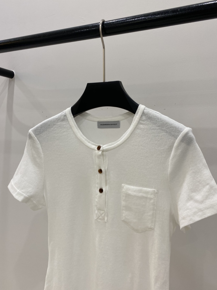 MUSHROOM EFFECT韓國直郵實拍女士新品人氣職業推薦T恤口袋MUSHROOM EFFECTT恤