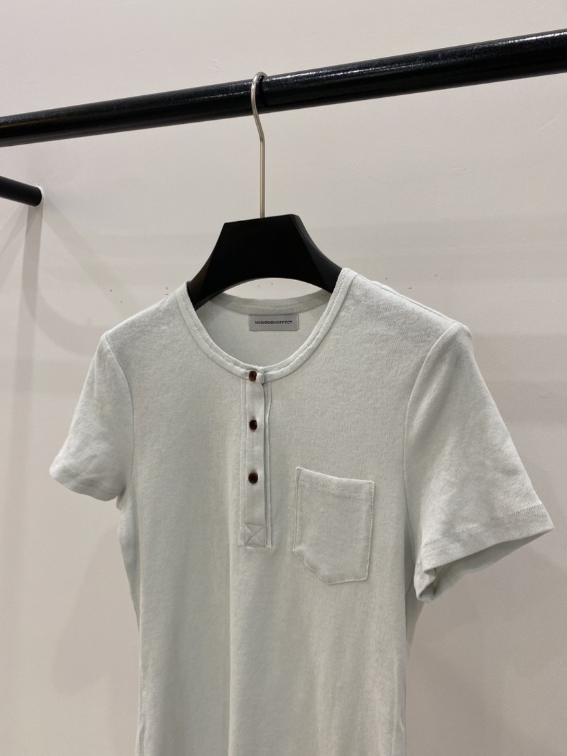 MUSHROOM EFFECT韓國直郵實拍女士新品人氣職業推薦T恤口袋MUSHROOM EFFECTT恤