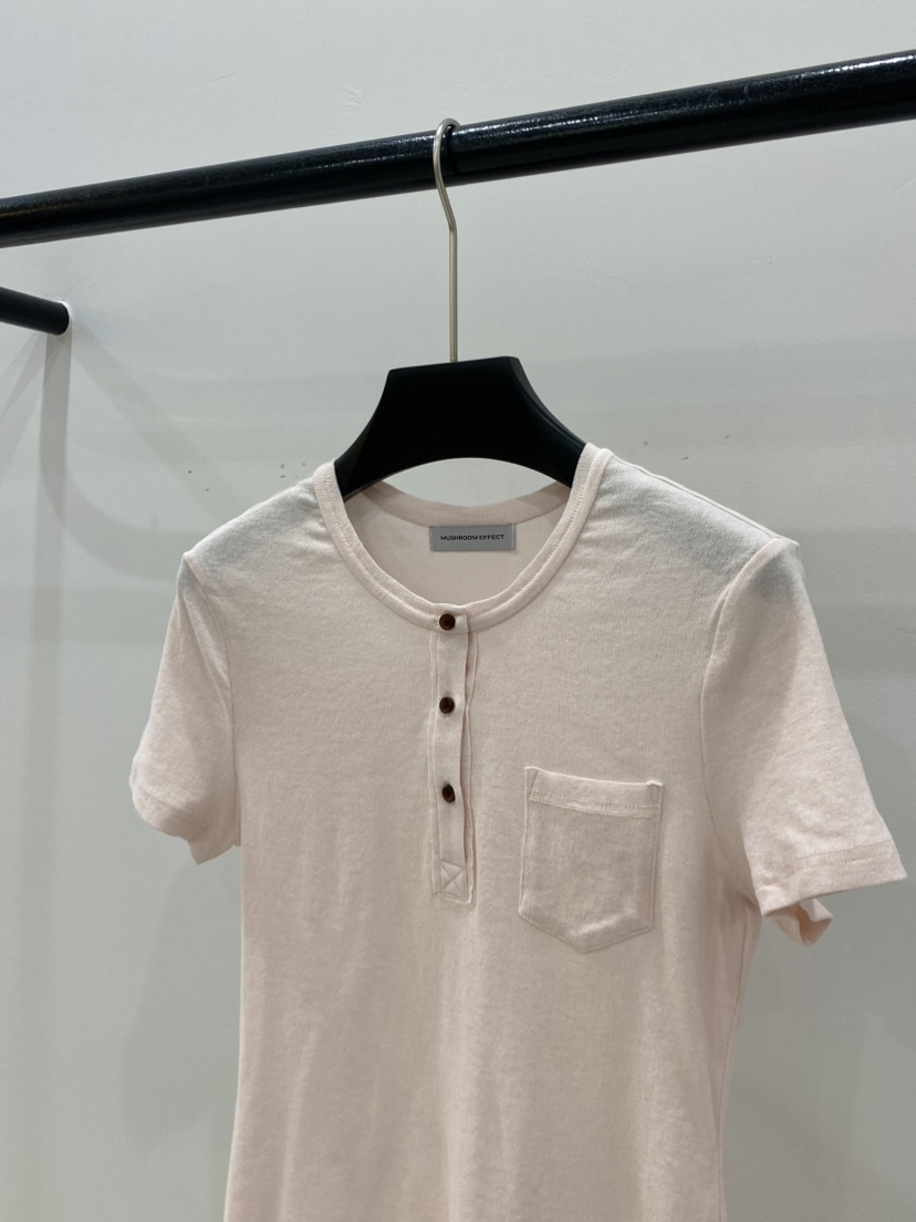 MUSHROOM EFFECT韓國直郵實拍女士新品人氣職業推薦T恤口袋MUSHROOM EFFECTT恤