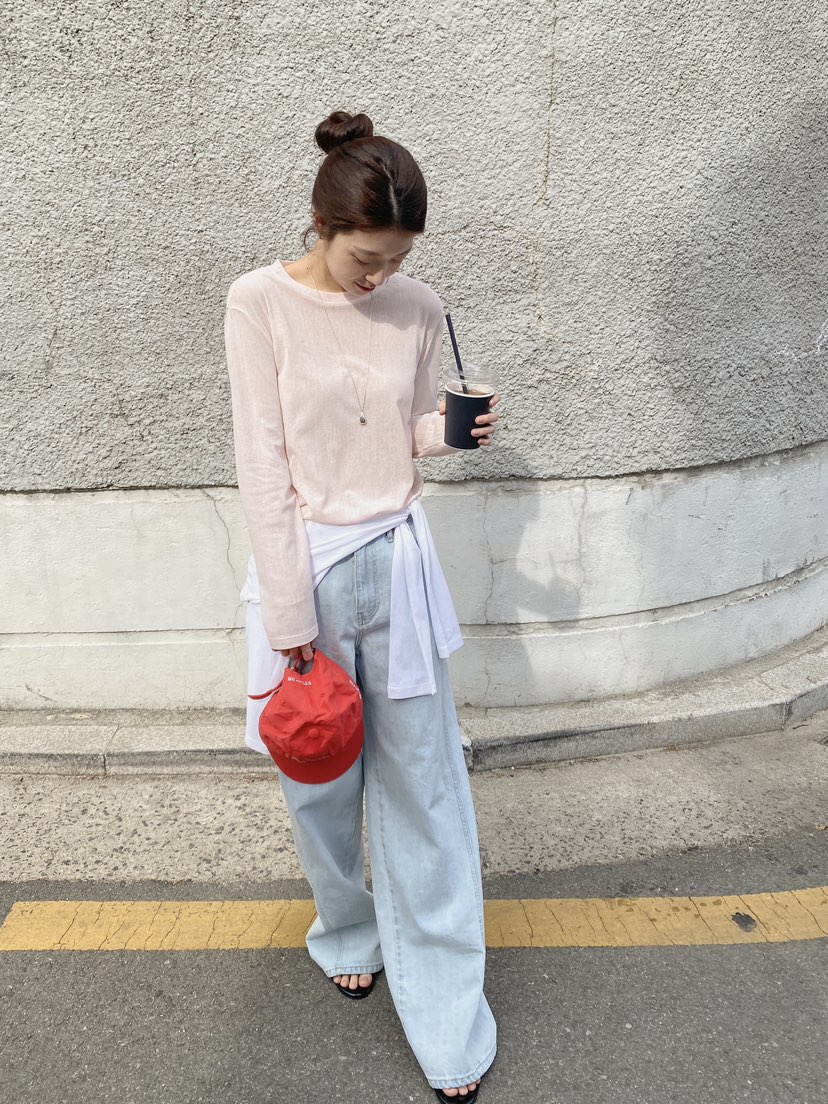 ERUME韓國直郵女士新品休閑人氣26春夏26夏季推薦長袖T恤ERUME長袖T恤