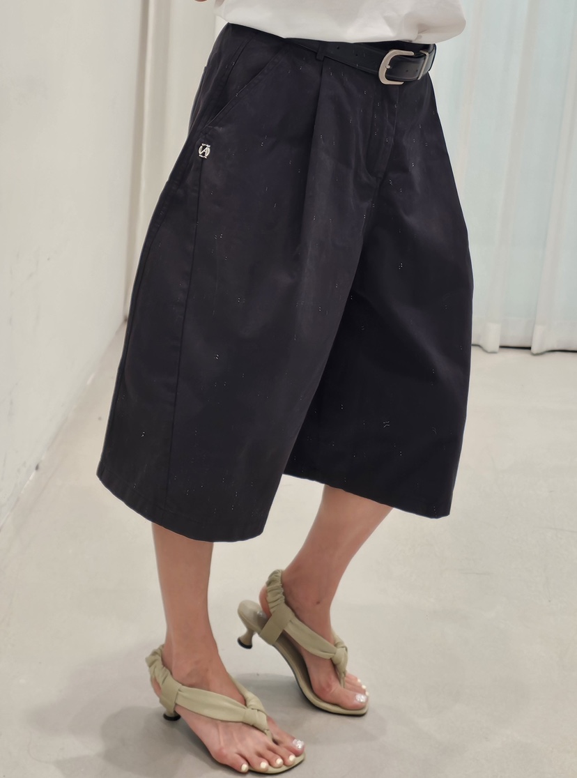 NEOUL韓國東大門代購女士新品職業人氣時尚26春夏短褲不含腰帶NEOUL/ahin雙領標簽短褲