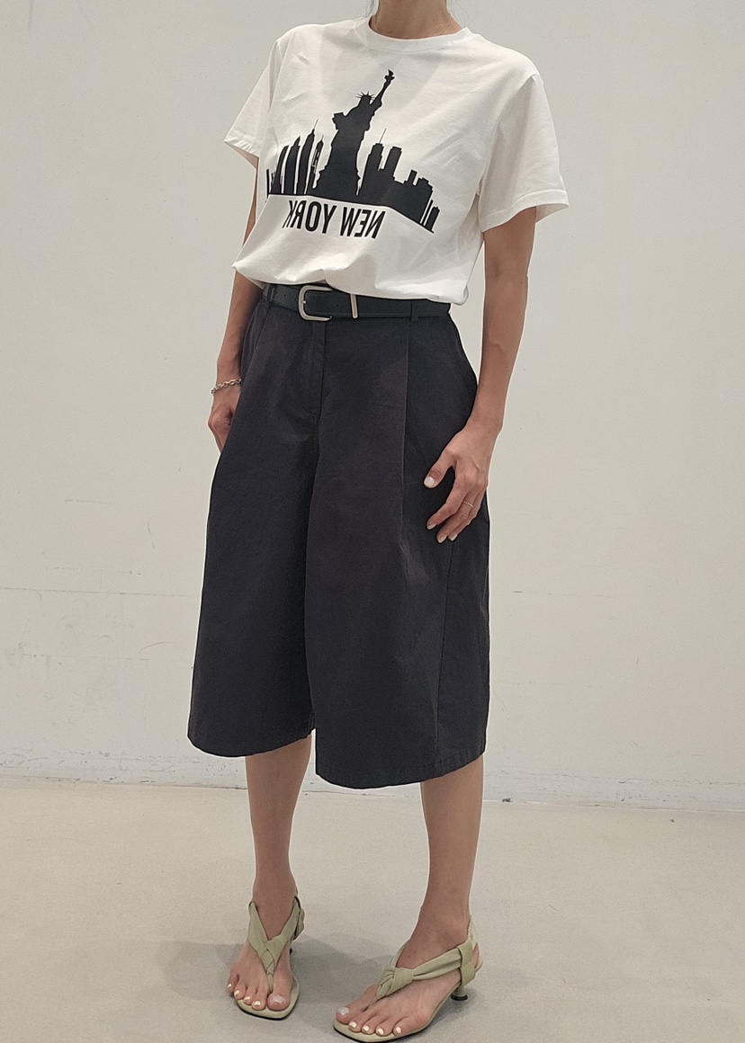 NEOUL韓國東大門代購女士新品職業人氣時尚26春夏短褲不含腰帶NEOUL/ahin雙領標簽短褲