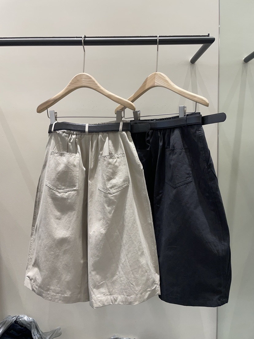 NEOUL韓國東大門代購女士新品職業人氣時尚26春夏短褲不含腰帶NEOUL/ahin雙領標簽短褲