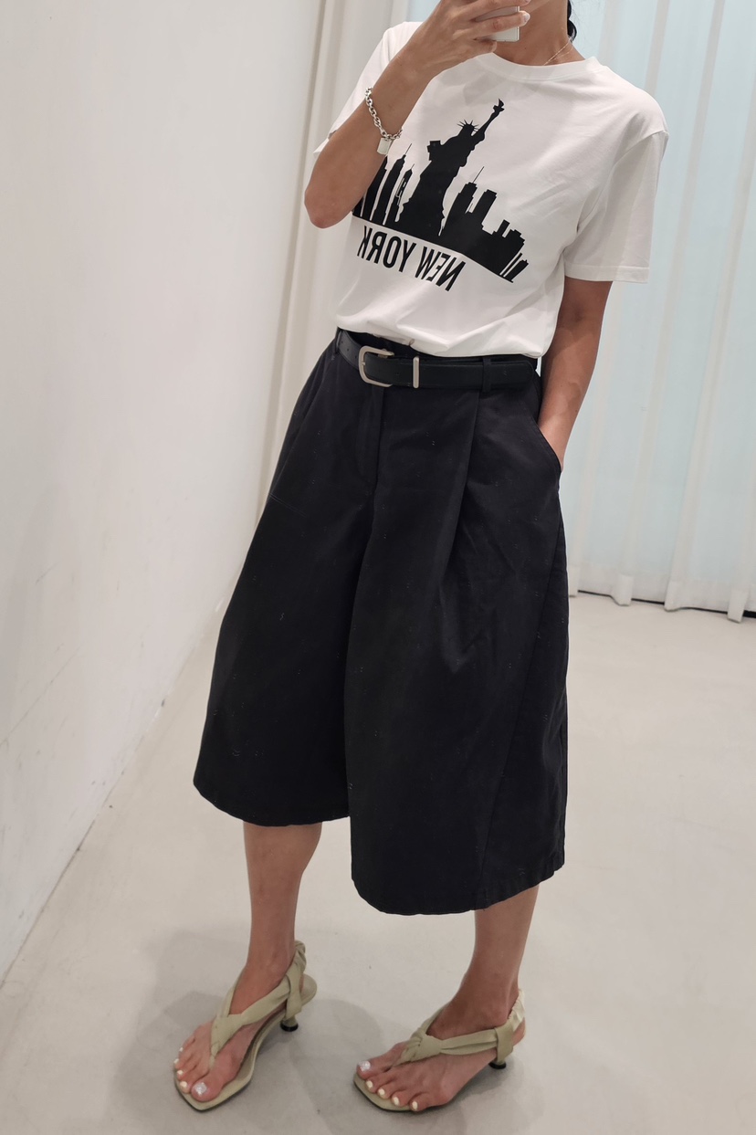 NEOUL韓國東大門代購女士新品職業人氣時尚26春夏短褲不含腰帶NEOUL/ahin雙領標簽短褲圖色2