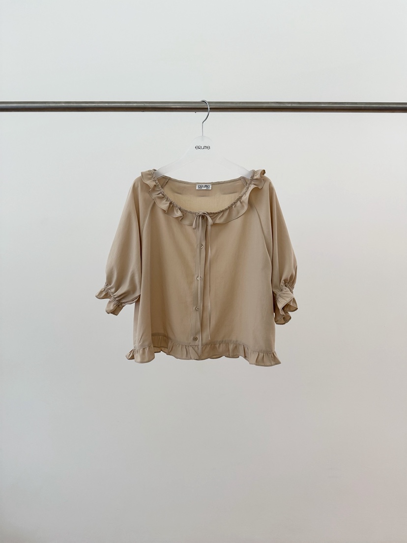 ERUME韓國東大門代購女士新款26春夏休閑26夏季襯衫蕾絲衫ERUME襯衫/蕾絲衫圖色3