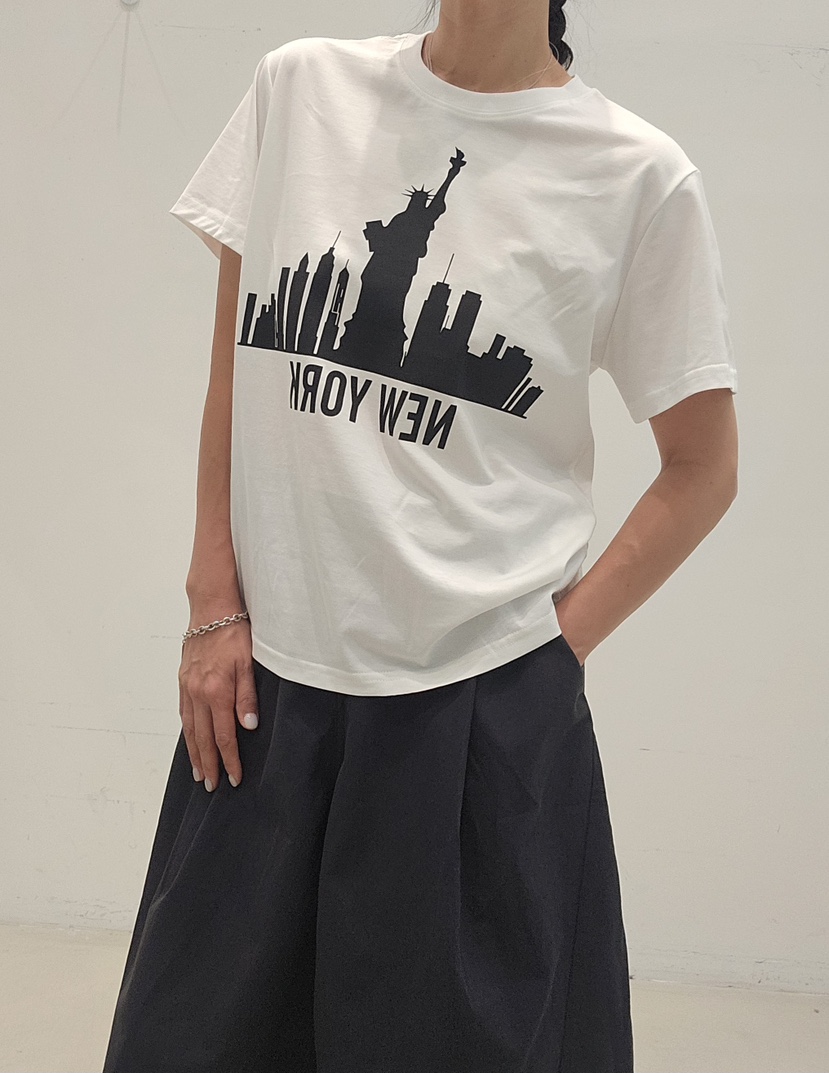 NEOUL韓國直郵女裝新款熱賣推薦職業時尚休閑人氣26春夏T恤NEOUL/ahin雙領標簽T恤