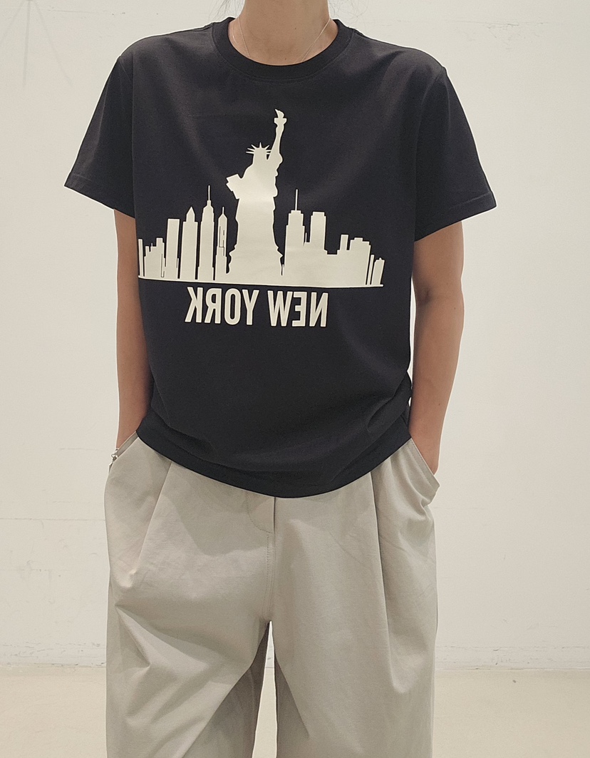 NEOUL韓國直郵女裝新款熱賣推薦職業時尚休閑人氣26春夏T恤NEOUL/ahin雙領標簽T恤