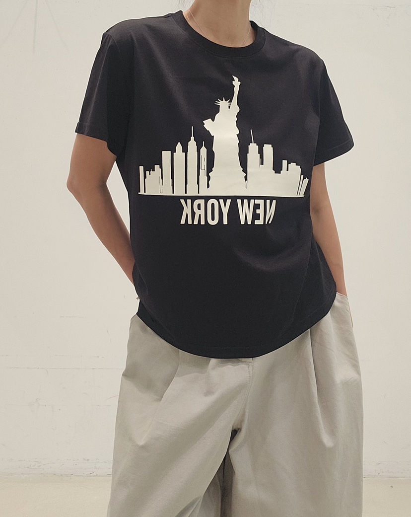 NEOUL韓國直郵女裝新款熱賣推薦職業時尚休閑人氣26春夏T恤NEOUL/ahin雙領標簽T恤圖色2