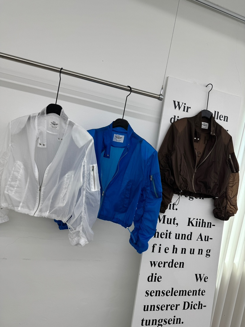 RED-A韓國東大門代購女士新品人氣職業26夏季夾克透視褶皺RED-A夾克