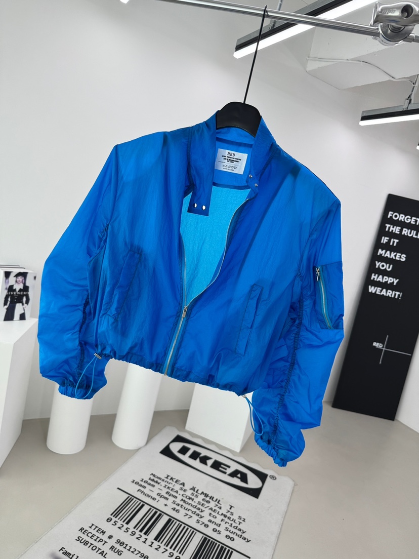 RED-A韓國東大門代購女士新品人氣職業26夏季夾克透視褶皺RED-A夾克圖色2