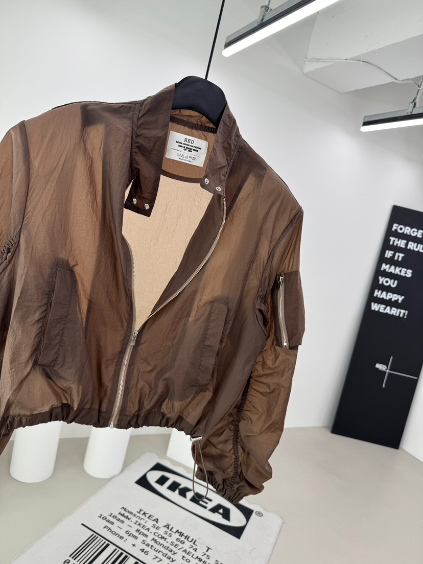 RED-A韓國東大門代購女士新品人氣職業26夏季夾克透視褶皺RED-A夾克圖色3