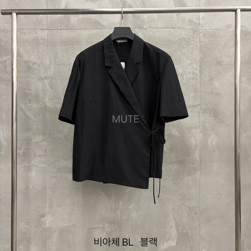 MUTE-P韓國東大門代購女士新款26春夏推薦人氣襯衫蕾絲衫MUTE襯衫/蕾絲衫圖色3黑色