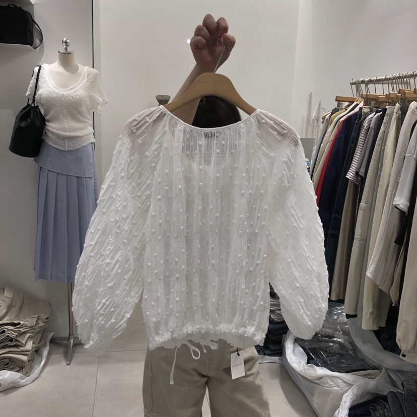 ANN MARGRET東大門實拍韓國女裝新品26春夏襯衫蕾絲衫GRETA.Y襯衫/蕾絲衫