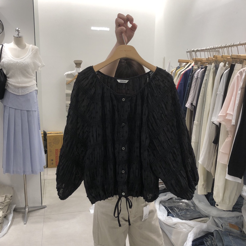 ANN MARGRET東大門實拍韓國女裝新品26春夏襯衫蕾絲衫GRETA.Y襯衫/蕾絲衫圖色2