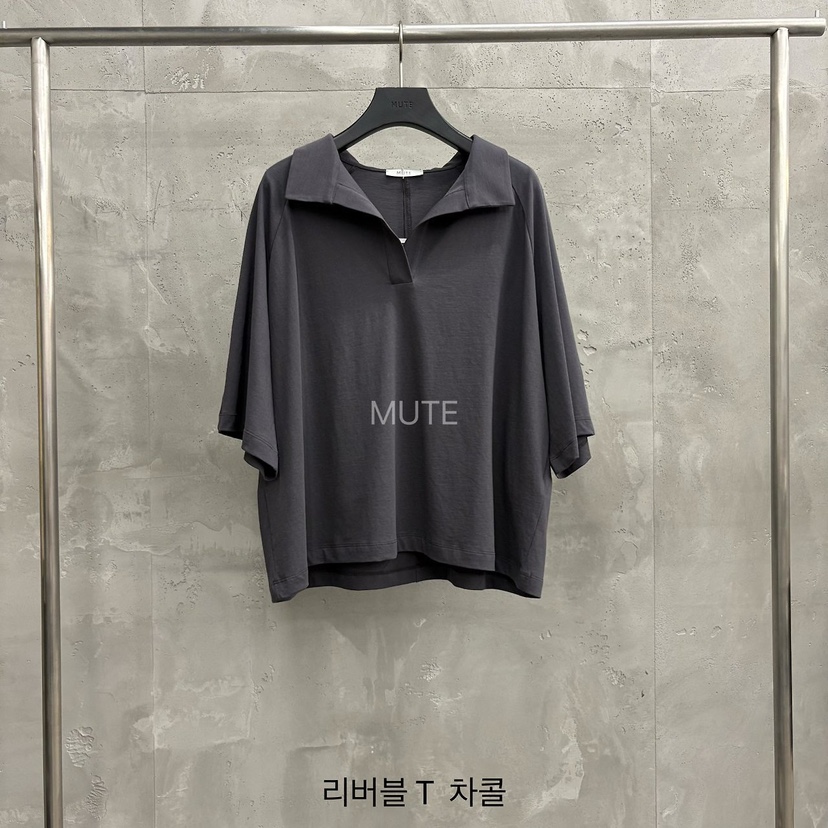 MUTE-P東大門實拍韓國女裝新款職業休閑26春夏熱賣推薦T恤MUTET恤圖色3墨色