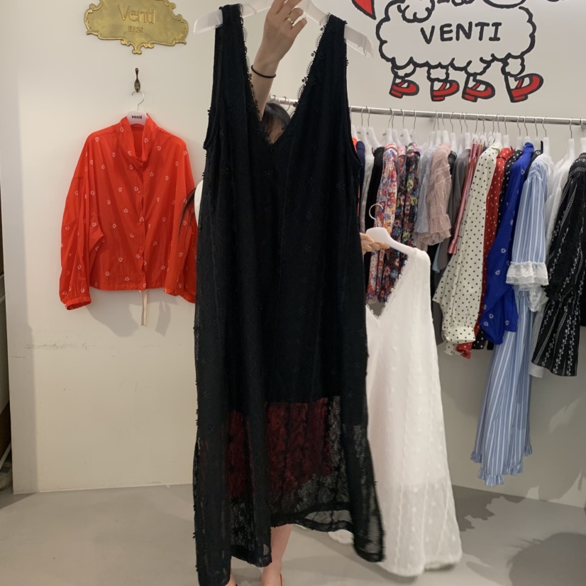 VENTI韓國代購女士新款休閑26夏季人氣26春夏職業時尚連衣裙VENTI連衣裙圖色2