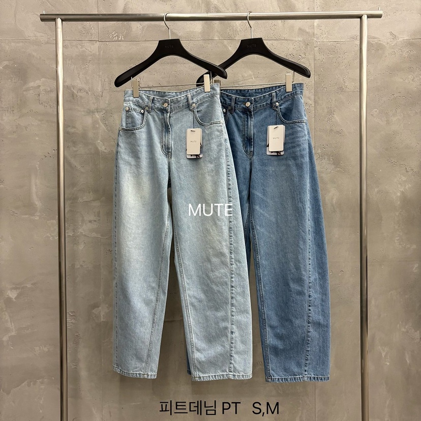 MUTE-P韓國代購女士新品26春夏人氣時尚休閑職業推薦牛仔褲MUTE牛仔褲