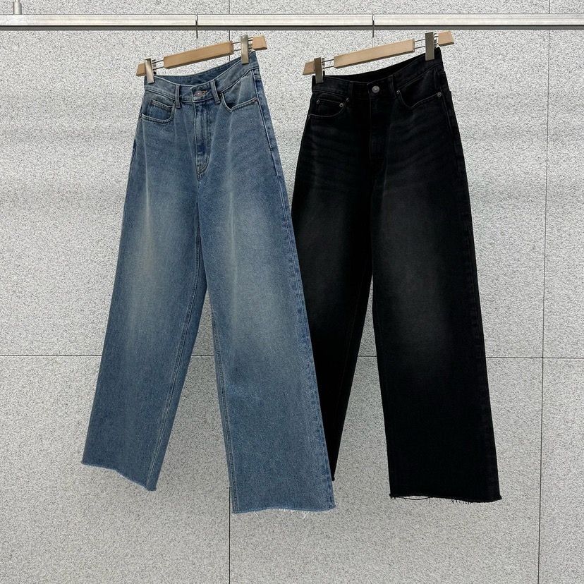 AT THE BAGEL韓國直郵女裝新品26春夏職業26夏季牛仔褲AT THE BAGEL牛仔褲圖色2左二色