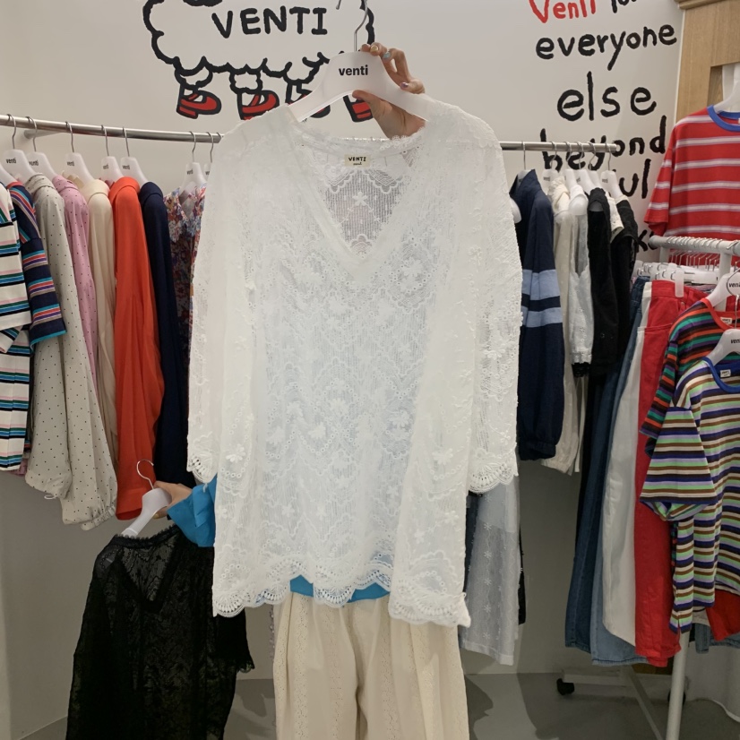 VENTI韓國直郵女裝新品推薦職業熱賣26夏季26春夏時尚T恤VENTIT恤圖色1