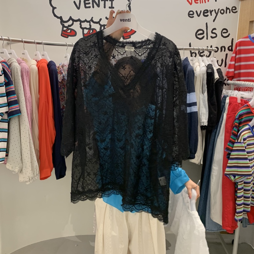 VENTI韓國直郵女裝新品推薦職業熱賣26夏季26春夏時尚T恤VENTIT恤圖色2