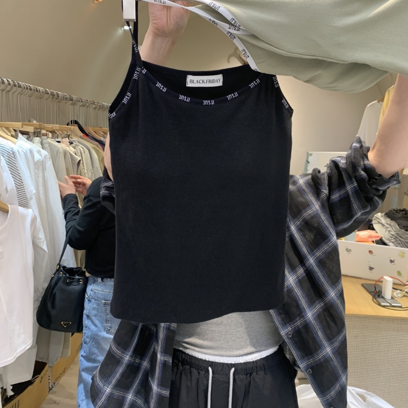 BLACKFRIDAY韓國代購女裝新款推薦時尚人氣26夏季吊帶背心BLACK FRIDAY吊帶/背心圖色4