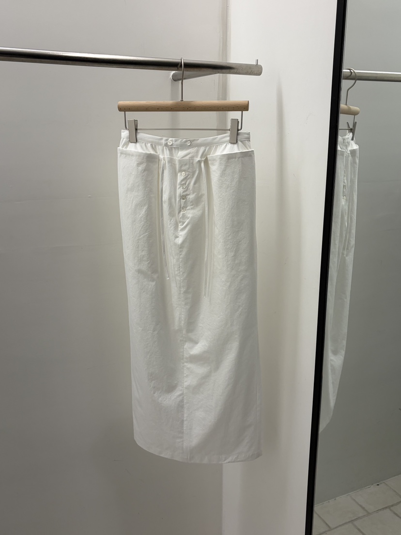 REGULARLY/PLACOR韓國代購女裝新品推薦時尚休閑長裙紐扣REGULARLY/PLACOR長裙圖色2白色