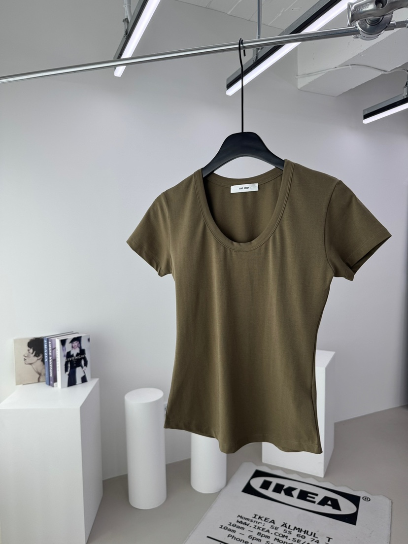 RED-A韓國東大門直郵女裝新款26夏季休閑職業推薦26春夏T恤RED-AT恤圖色2