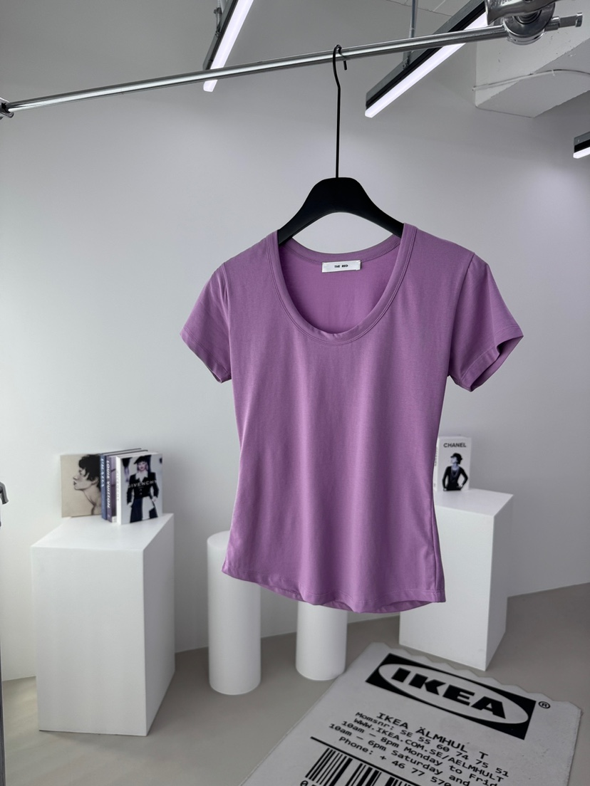 RED-A韓國東大門直郵女裝新款26夏季休閑職業推薦26春夏T恤RED-AT恤圖色3