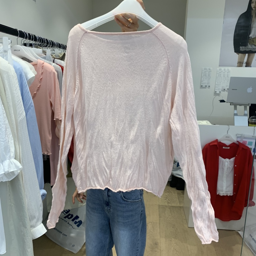 RUMIRU/AWEAR韓國直郵實拍女士新品26春夏休閑針織衫褶裥awear/RUMIRU針織衫