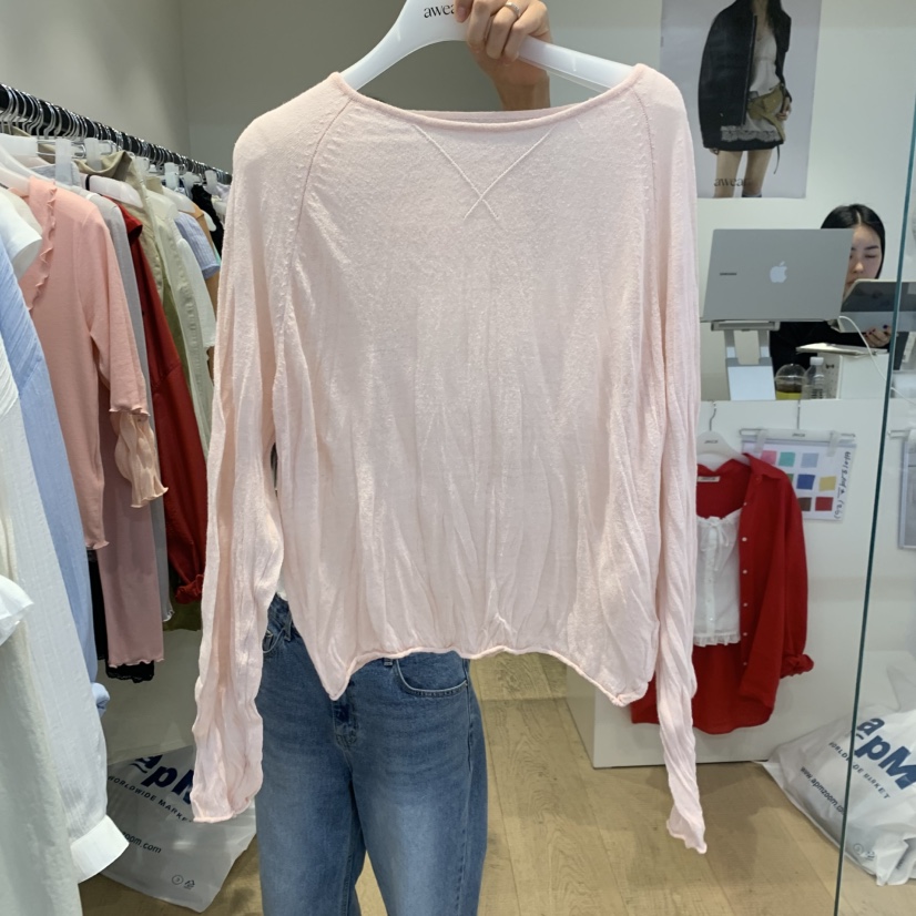 RUMIRU/AWEAR韓國直郵實拍女士新品26春夏休閑針織衫褶裥awear/RUMIRU針織衫圖色2