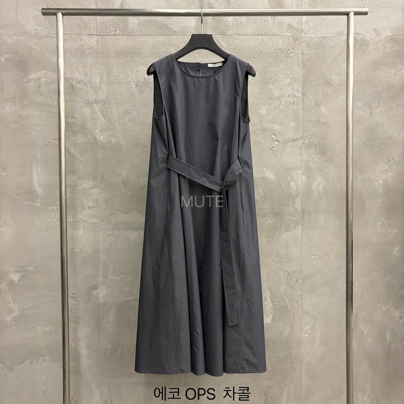 MUTE-P韓國直郵女裝新款職業熱賣26夏季26春夏休閑連衣裙MUTE連衣裙圖色3墨色