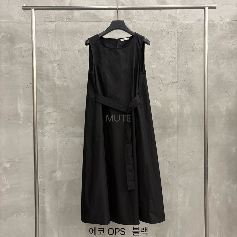 MUTE-P韓國直郵女裝新款職業熱賣26夏季26春夏休閑連衣裙MUTE連衣裙圖色4黑色