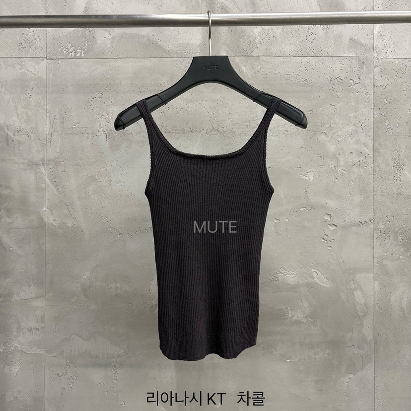 MUTE-P東大門實拍韓國女裝新款推薦熱賣休閑26春夏吊帶背心MUTE吊帶/背心圖色4墨色
