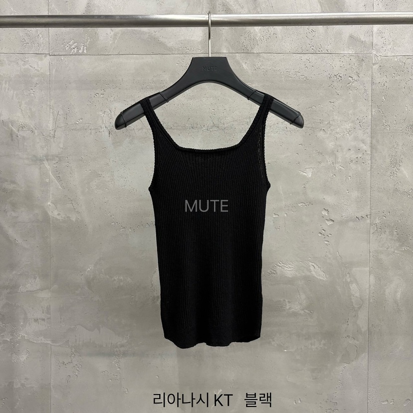 MUTE-P東大門實拍韓國女裝新款推薦熱賣休閑26春夏吊帶背心MUTE吊帶/背心圖色5黑色