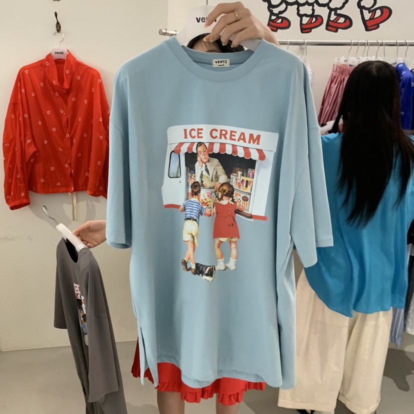 VENTI韓國直郵女士新款休閑人氣熱賣時尚26春夏職業推薦T恤VENTIT恤圖色1