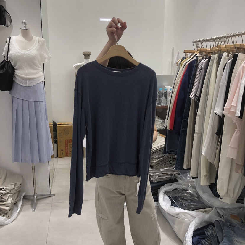 ANN MARGRET韓國東大門代購女士新款推薦長袖T恤GRETA.Y長袖T恤圖色2