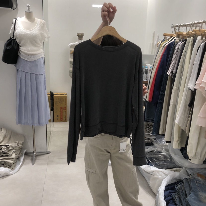 ANN MARGRET韓國東大門代購女士新款推薦長袖T恤GRETA.Y長袖T恤圖色4