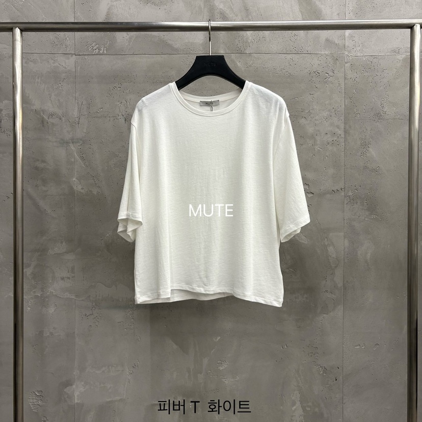 MUTE-P東大門實拍韓國女士新款推薦職業人氣熱賣26夏季T恤MUTET恤圖色1白色