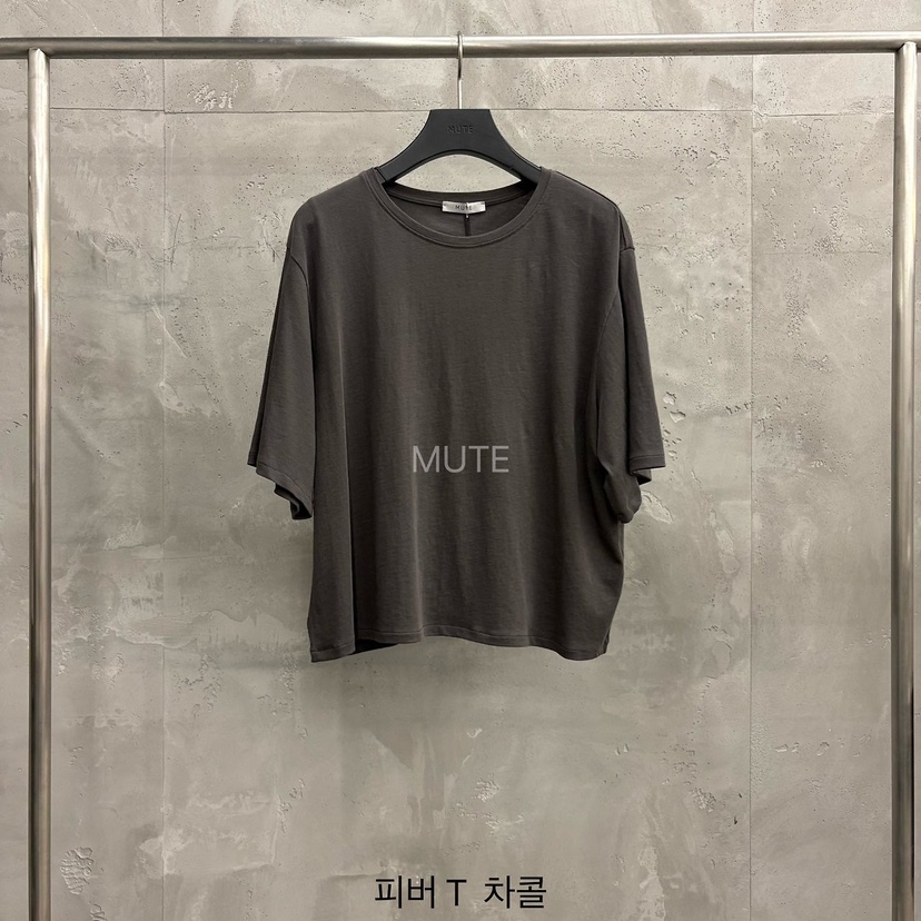 MUTE-P東大門實拍韓國女士新款推薦職業人氣熱賣26夏季T恤MUTET恤圖色3墨色