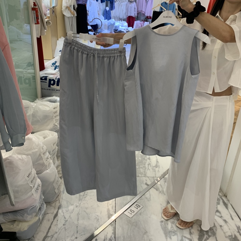 ALMOND韓國直郵實拍女士新款熱賣時尚26夏季推薦休閑套裝ALMOND套裝圖色1