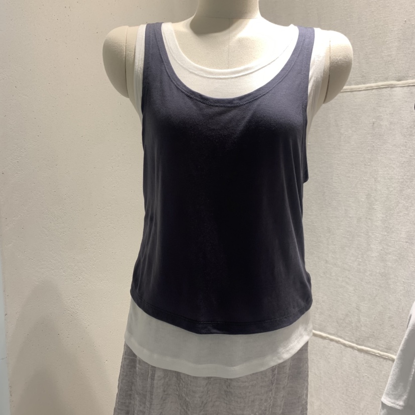 RAWROW韓國直郵實拍女裝新品26夏季休閑吊帶背心假兩件雙層RAWROW吊帶/背心圖色2