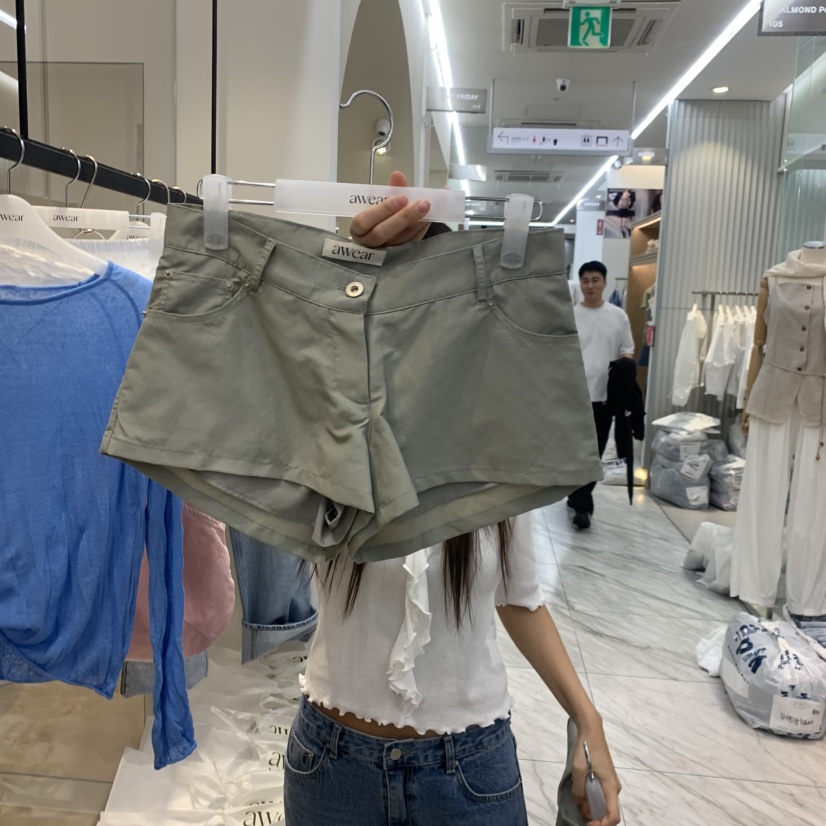 RUMIRU/AWEAR東大門實拍韓國女裝新品休閑26夏季短褲不含腰帶awear/RUMIRU短褲圖色1