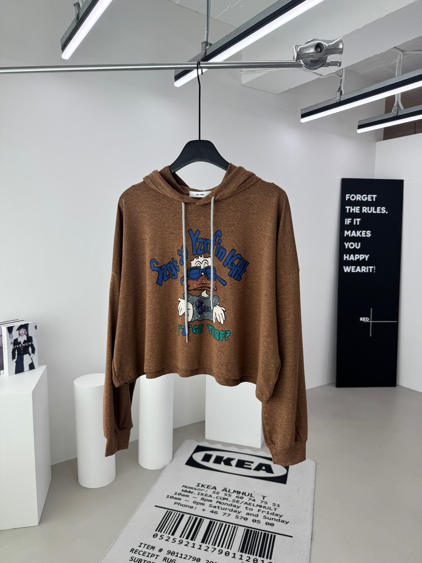 RED-A韓國代購女士新款人氣休閑職業26夏季衛衣連帽衫亞麻RED-A衛衣圖色2