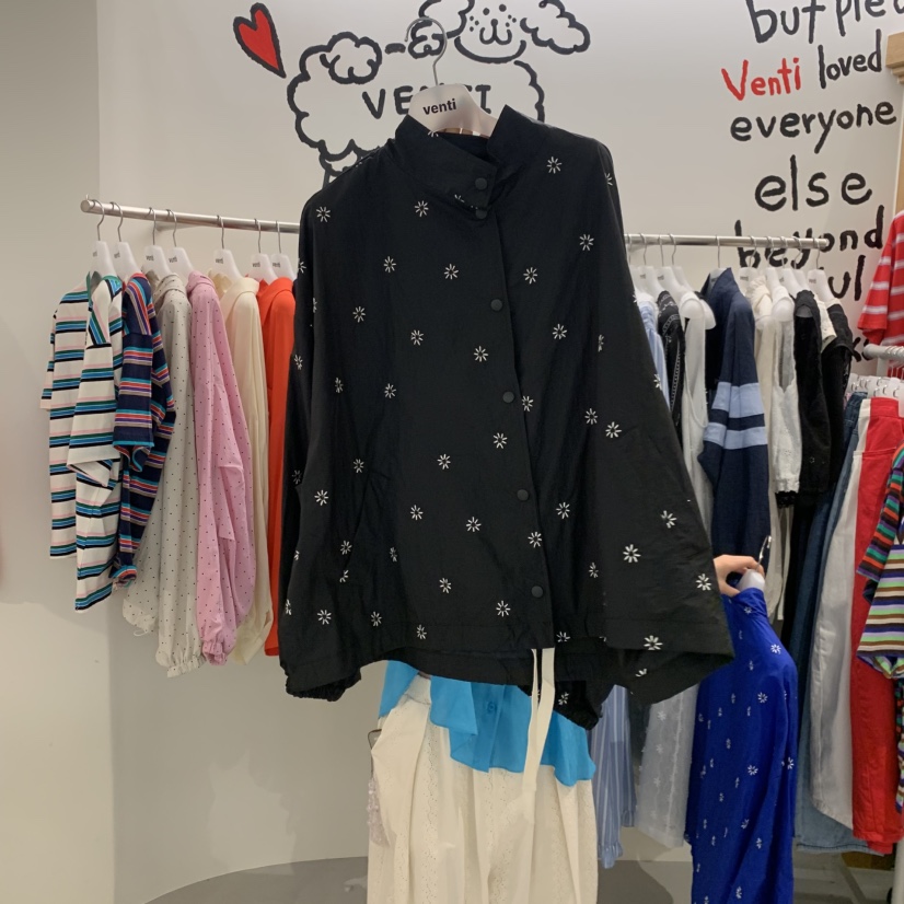 VENTI韓國東大門直郵女裝新品推薦休閑26夏季人氣夾克刺繡VENTI夾克圖色3