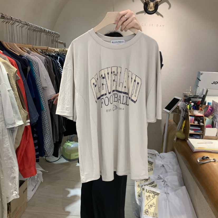 BLACKFRIDAY韓國東大門直郵女士新款推薦26春夏休閑熱賣T恤BLACK FRIDAYT恤圖色2