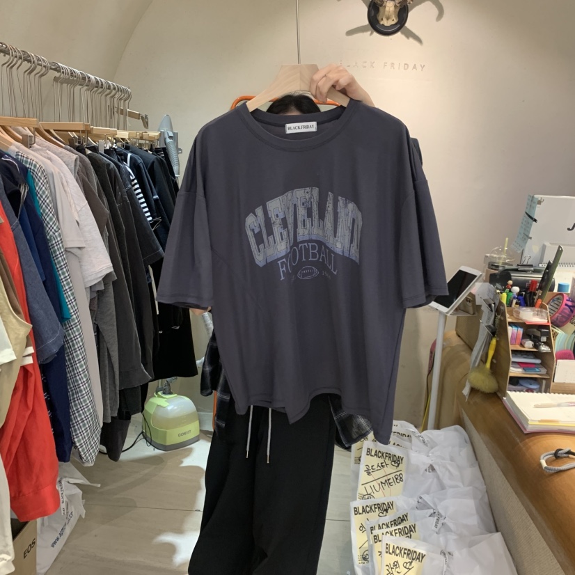 BLACKFRIDAY韓國東大門直郵女士新款推薦26春夏休閑熱賣T恤BLACK FRIDAYT恤圖色3