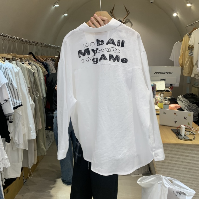 BLACKFRIDAY韓國東大門代購女裝新品人氣襯衫蕾絲衫亞麻布BLACK FRIDAY襯衫/蕾絲衫