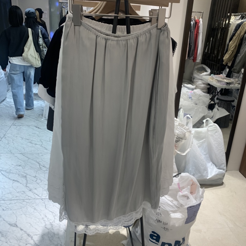 RAWROW東大門實拍韓國女士新款休閑熱賣半身裙中短裙緞面RAWROW半身裙/中短裙